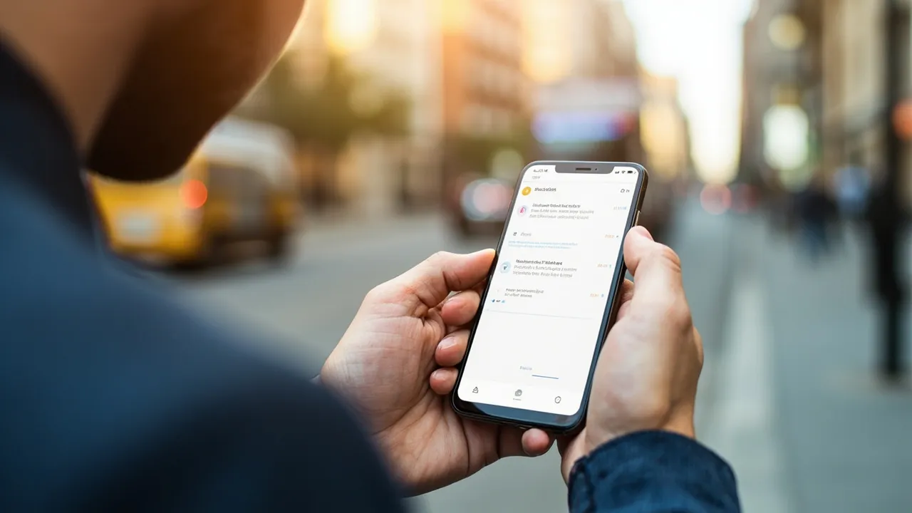 Symbolbild: Smartphone zeigt eine Tracking-Seite eines Lieferdiensts mit einer klaren Zeitleiste aus Status-Updates